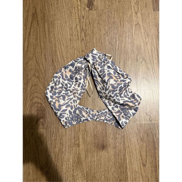 Rumer the label Womens Linen Lou Lou Halter Top In Cheetah Print Size XS NWOT - Picture 3 of 5